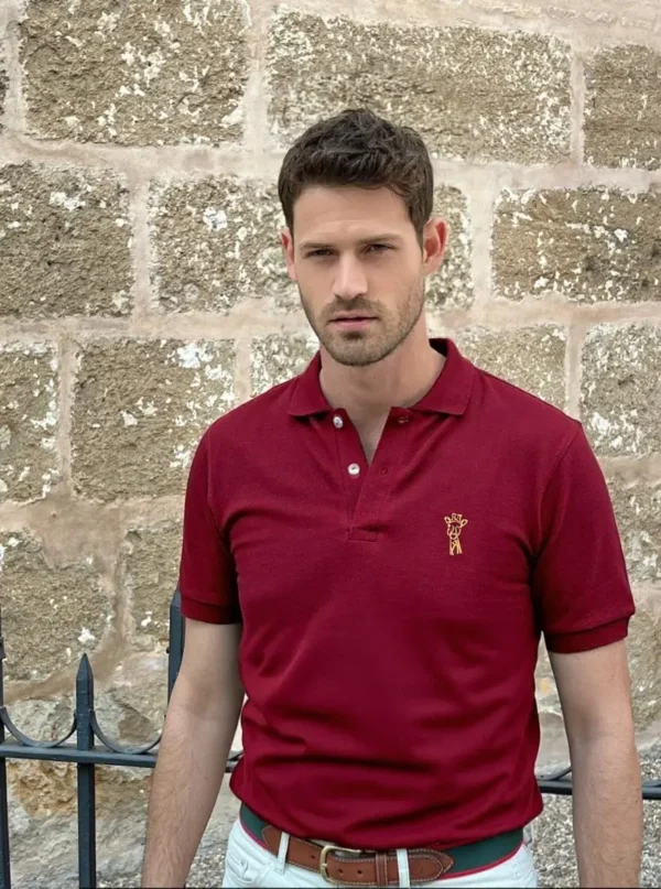 Polo de hombre burdeos - Imagen 5