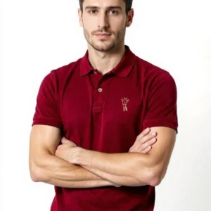 Polo de hombre burdeos