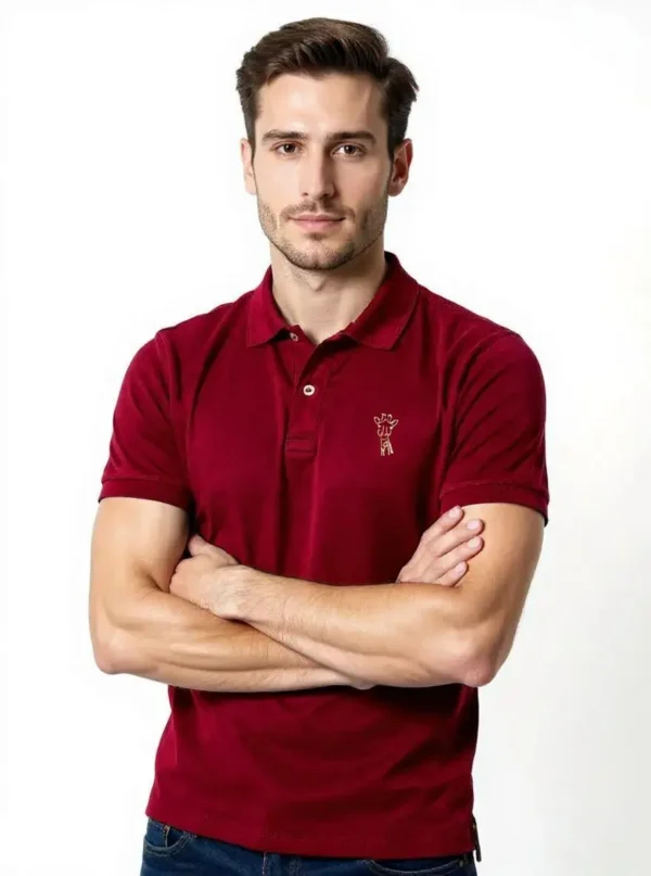 Polo de hombre burdeos