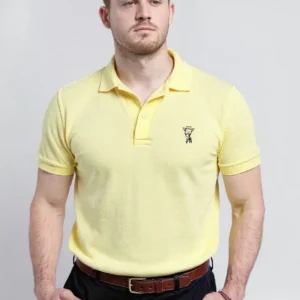 Polo de hombre amarillo claro