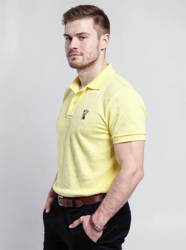 Polo de hombre amarillo claro - Imagen 3