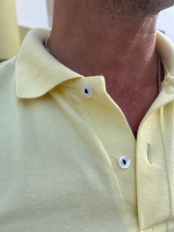 Polo de hombre amarillo claro - Imagen 6